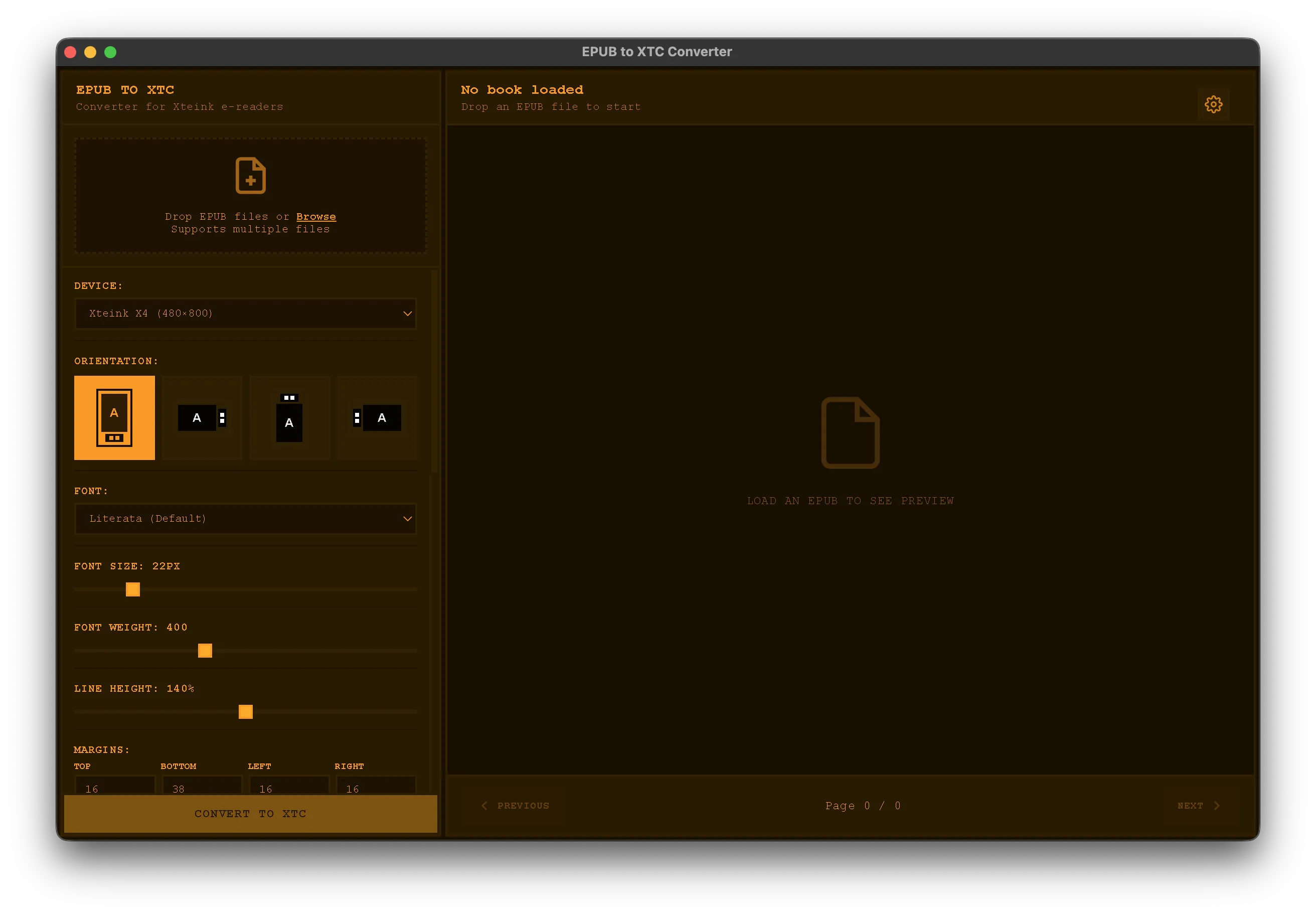 Amber theme - warm amber glow