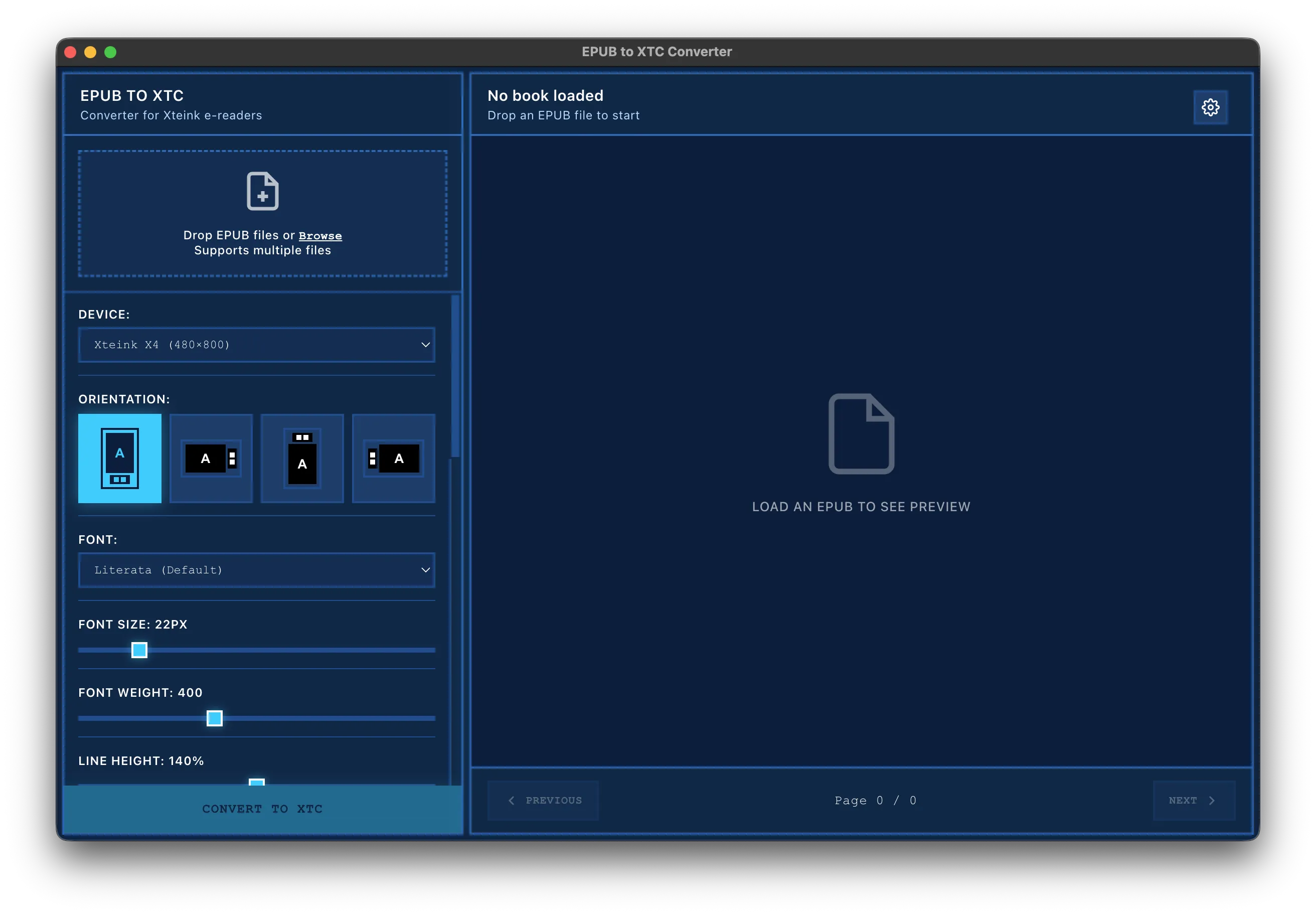Blueprint theme - white on blue